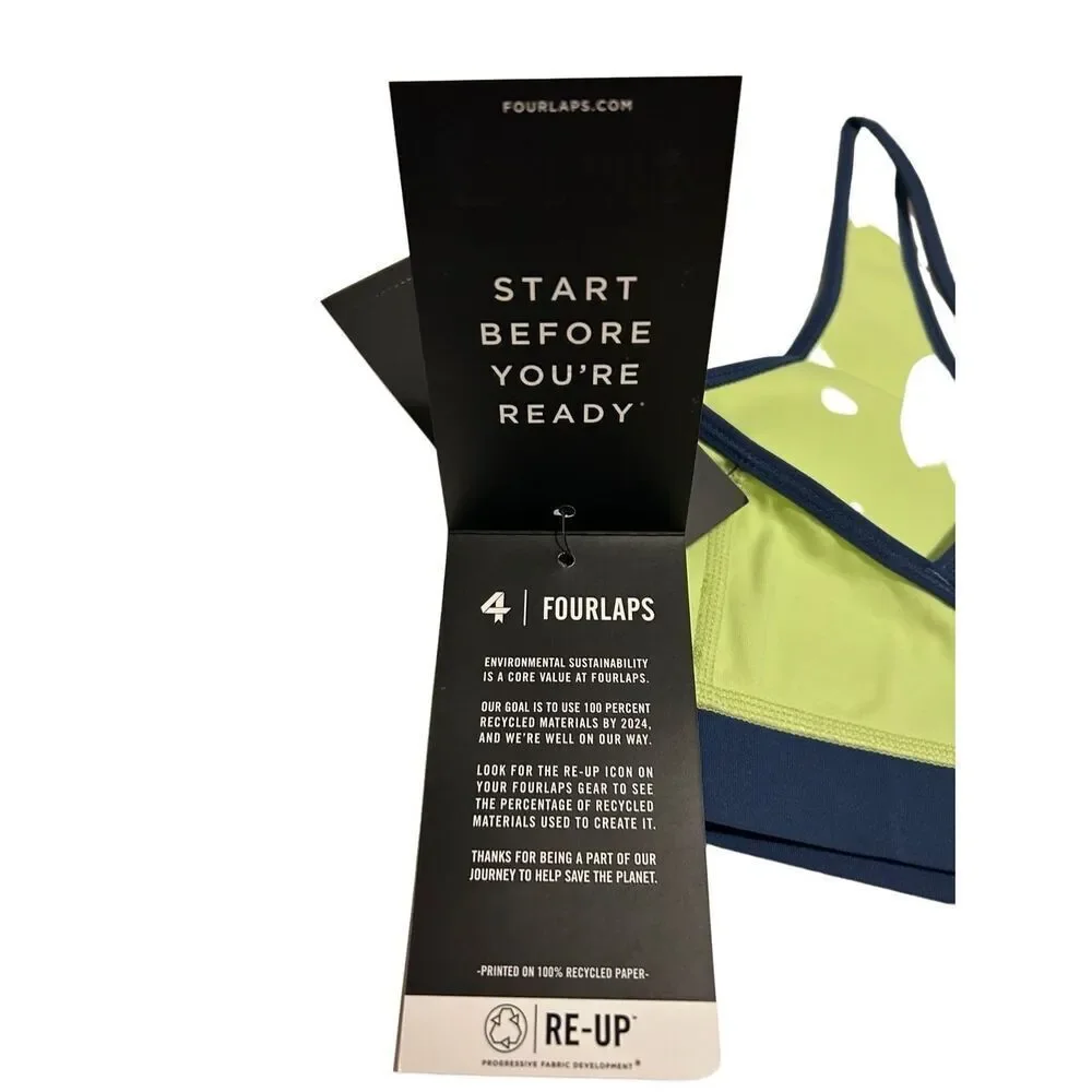 Fourlaps Infinity Sports Bra Green Blue Women’s Size XS NEW